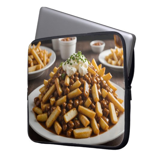 Teller Poutine Laptopschutzhülle (Vorderseite Links)