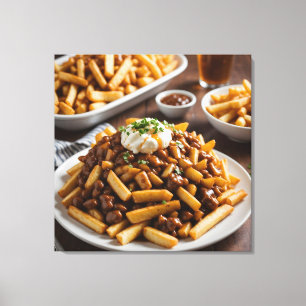 Teller Poutine Leinwanddruck