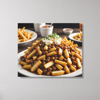 Teller Poutine Leinwanddruck