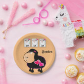 Teller, schaf-rosa Herzen Pappteller (Party)