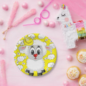 Teller, Schafswolken gelb Pappteller (Party)