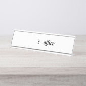 Teller Schreibtischnamensplakette (Vorderseite )