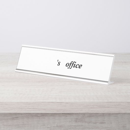 Teller Schreibtischnamensplakette (Vorderseite )