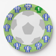 Teller - Shirts mit blauen und weißen Streifen