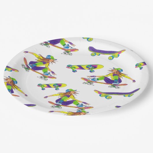 Teller Skateboard Girl (Schrägansicht)