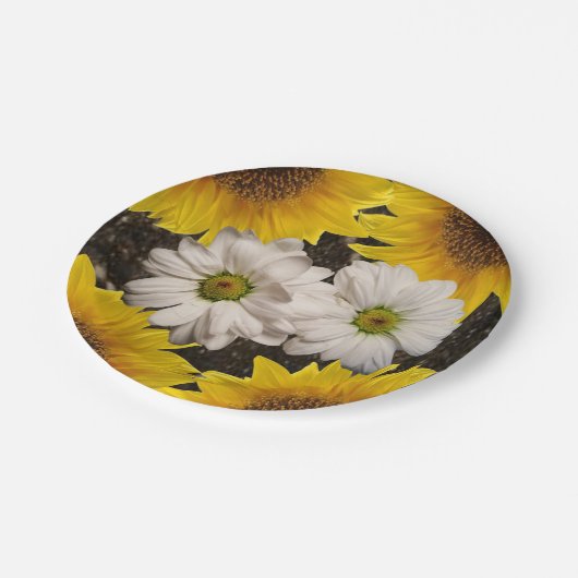 Teller Sonnenblumen (Schrägansicht)