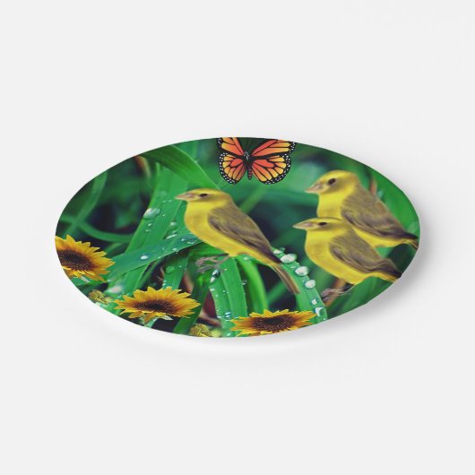 Teller Sonnenblumen (Schrägansicht)