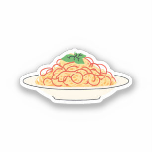 Teller Spaghetti Aufkleber
