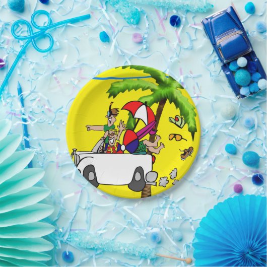 Teller, Spaß am Strand Pappteller (Party)