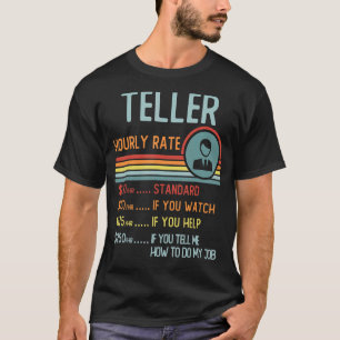 Teller Stundensatz T - Shirt Retro Job Titel