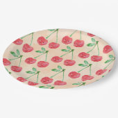 Teller Sweet Red Cherry Delicate Muster (Schrägansicht)