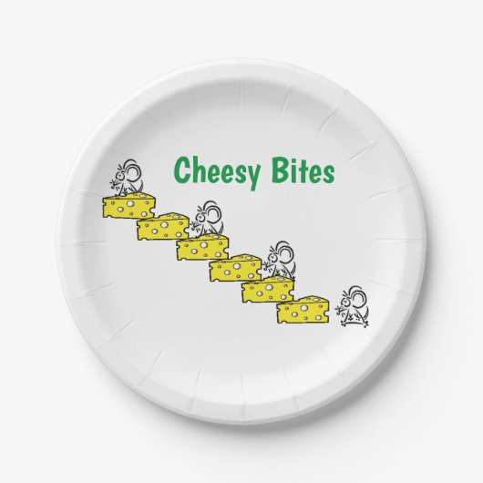 Teller, Teller, die von Mouse Cheese Bites Papier Pappteller (Vorderseite)