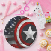 Teller/US Flagge Pappteller (Party)