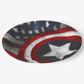 Teller/US Flagge Pappteller (Schrägansicht)