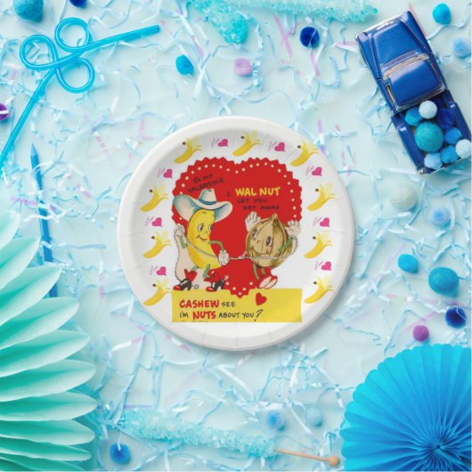 Teller Valentinstag Bananen Cashew (Party)