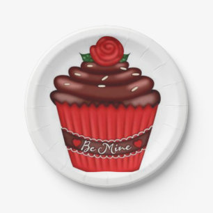 Teller Valentinstag Cupcake