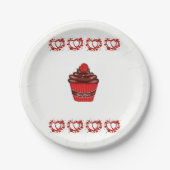 Teller Valentinstag Cupcake (Vorderseite)
