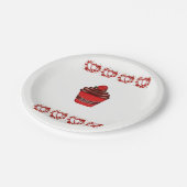 Teller Valentinstag Cupcake (Schrägansicht)