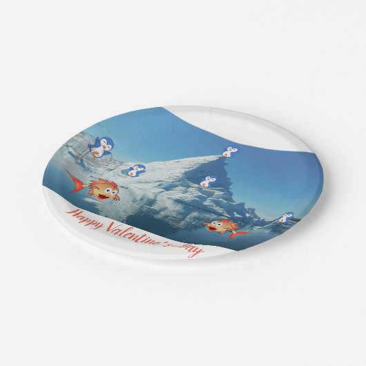 Teller Valentinstag, Pinguin (Schrägansicht)