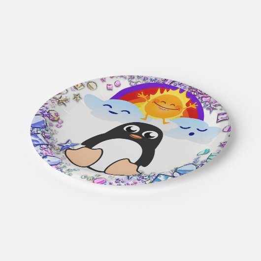 Teller Valentinstag, Pinguin (Schrägansicht)