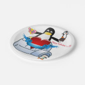 Teller Valentinstag, Pinguinherzen (Schrägansicht)