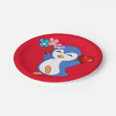 Teller Valentinstag, Pinguinherzen (Schrägansicht)