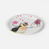 Teller Valentinstag, Pinguinherzen (Schrägansicht)