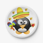 Teller Valentinstag, Pinguinherzen (Vorderseite)