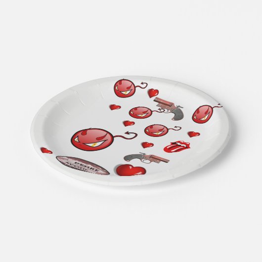 Teller Valentinys (Schrägansicht)