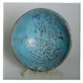 Teller verziert mit Fischen (Faience) Fliese (Vorderseite)
