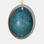 Teller verziert mit Fischen (Faience) Keramik Ornament (Rechts)