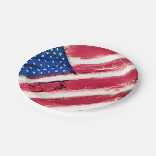 Teller von American Flag Paper (Schrägansicht)