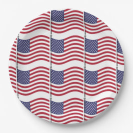 Teller von American Flag Paper