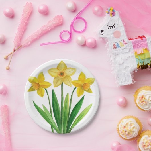 Teller von Aquarell Ditzy Floral Paper (Party)