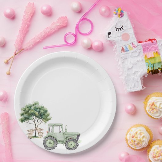 Teller von Aquarelltractoren (Party)