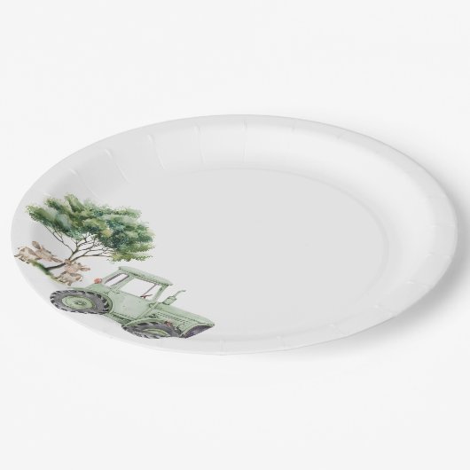 Teller von Aquarelltractoren (Schrägansicht)