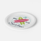 Teller von Beach Club Surfpapier (Schrägansicht)