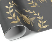 Teller von Black and Gold Bee Wedding Paper Geschenkpapier (Rolleneckpunkt)