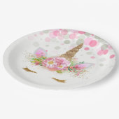 Teller von Einhorn-Face-Paper (Schrägansicht)