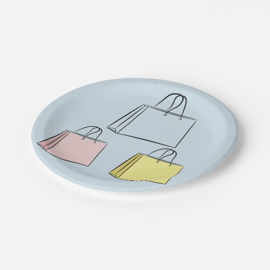 Teller von Einkaufstaschen (Schrägansicht)