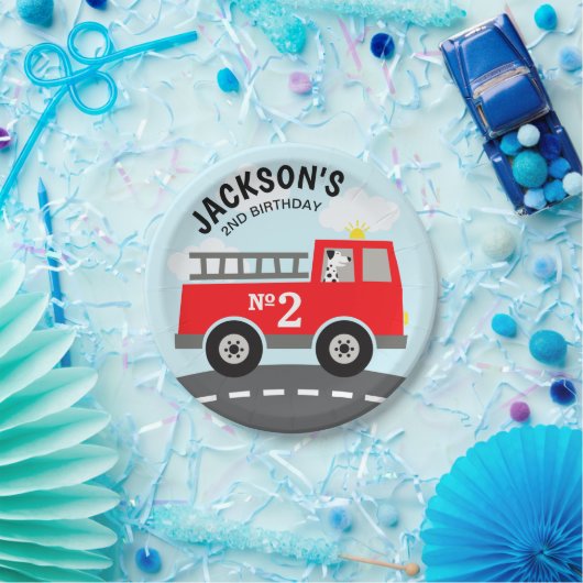 Teller von Feuerwehrfahrzeugen (Party)