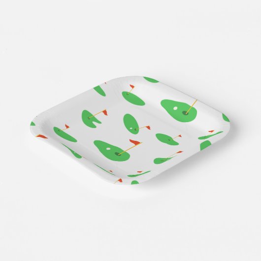 Teller von Golfpapier (Gewinkelt)