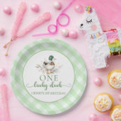 Teller von Green One Lucky Duck 1. Geburtstag (Party)
