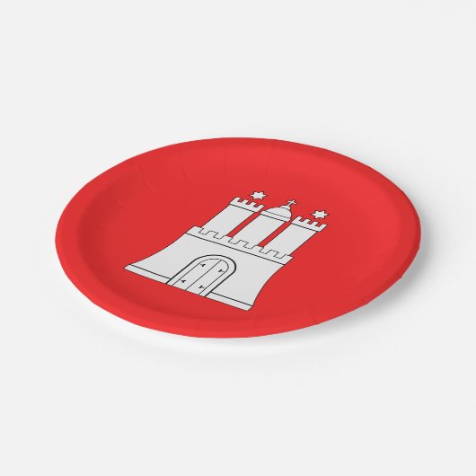 Teller von Hamburger Papier (Schrägansicht)