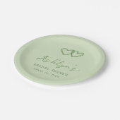 Teller von Hand gezeichnetem Brautparty (Schrägansicht)