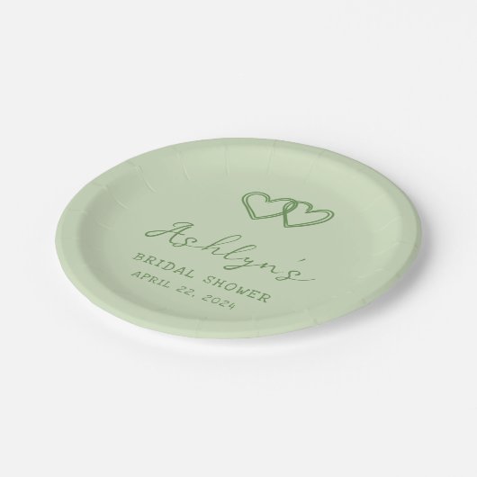 Teller von Hand gezeichnetem Brautparty (Schrägansicht)