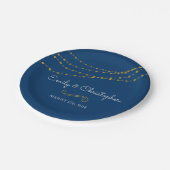Teller von Navy Blue und Gold Foil String Lights (Schrägansicht)