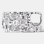 Teller von Notebooks mit Lebensmitteldoodaten Case-Mate iPhone Hülle (Rückseite (Horizontal))