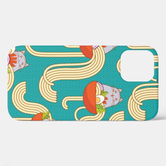Teller von Nudeln und lustigen Katzen. Nudeln mit Case-Mate iPhone Hülle (Rückseite (Horizontal))
