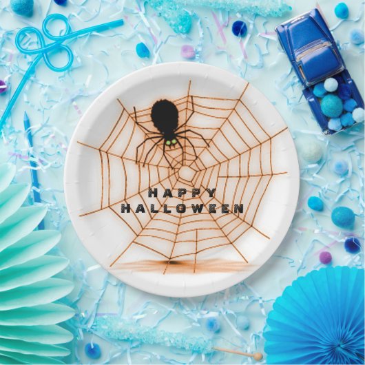 Teller von Orange & White Halloween Spiegellerie (Party)